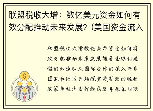 联盟税收大增：数亿美元资金如何有效分配推动未来发展？(美国资金流入)
